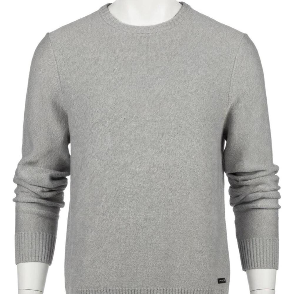 RVCA Mens Sweater Size S Gray Crewneck Knit Pullover Casual Surf Skate